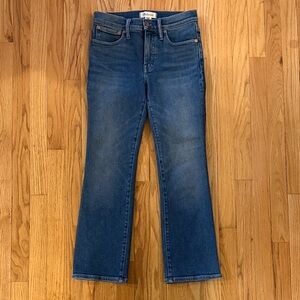 Madewell sz 26 Cali Demi Boot Straight Leg Blue Jeans crop great pre owned cond